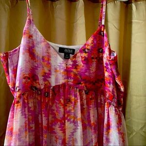 Dress with flare maxi